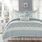 Madison Park Dawn 9 Piece Cotton Percale Comforter Set - Queen - Aqua